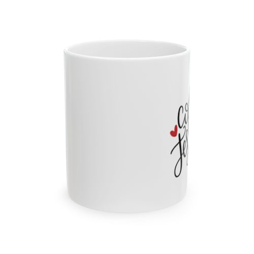 Ceramic Mug — Cute Jesus Script Design (11oz & 15oz)